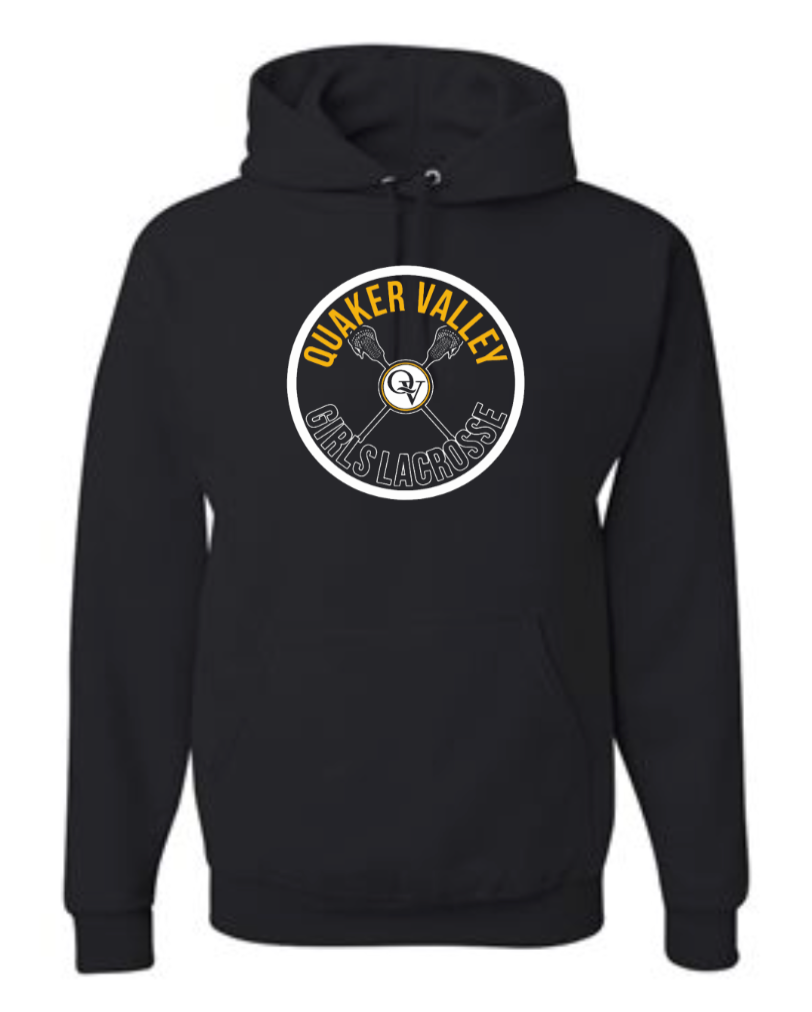 QVMS GIRLS LACROSSE OFFICIAL 2021 FUNDRAISER ITEM - YOUTH & ADULT HOODED SWEATSHIRT