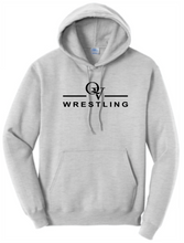 Load image into Gallery viewer, *NEW* QUAKER VALLEY WRESTLING YOUTH &amp; ADULT HOODED SWEATSHIRT - ATHLETIC HEATHER OR JET BLACK