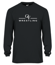 Load image into Gallery viewer, *NEW* QUAKER VALLEY WRESTLING -  YOUTH &amp; ADULT PERFORMANCE SOFTLOCK LONG SLEEVE T-SHIRT - WHITE OR BLACK