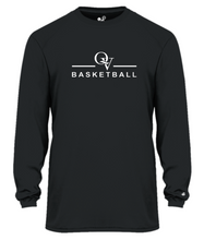 Load image into Gallery viewer, *NEW* QUAKER VALLEY BASKETBALL -  YOUTH &amp; ADULT PERFORMANCE SOFTLOCK LONG SLEEVE T-SHIRT - WHITE OR BLACK