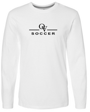 Load image into Gallery viewer, *NEW* QUAKER VALLEY SOCCER FINE COTTON JERSEY YOUTH &amp; ADULT LONG SLEEVE TEE -  WHITE OR BLACK
