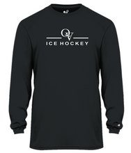 Load image into Gallery viewer, *NEW* QUAKER VALLEY ICE HOCKEY -  YOUTH &amp; ADULT PERFORMANCE SOFTLOCK LONG SLEEVE T-SHIRT - WHITE OR BLACK