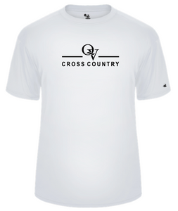 *NEW* QUAKER VALLEY CROSS COUNTRY -  YOUTH & ADULT PERFORMANCE SOFTLOCK SHORT SLEEVE T-SHIRT - WHITE OR BLACK