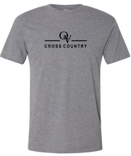 Load image into Gallery viewer, QUAKER VALLEY CROSS COUNTRY FINE COTTON JERSEY YOUTH &amp; ADULT SHORT SLEEVE TEE -  BLACK OR HEATHER