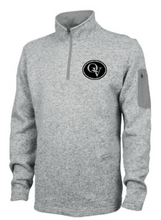 Load image into Gallery viewer, QUAKER VALLEY MEN&#39;S  EMBROIDERED HEATHERED FLEECE PULLOVER - LIGHT GRAY OR OATMEAL