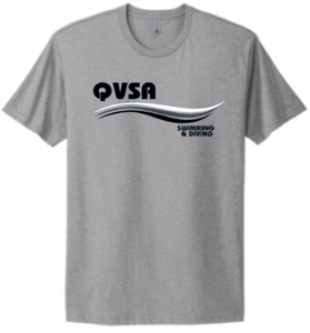 *NEW* QVSA SWIMMING AND DIVING COTTON JERSEY ADULT SHORT SLEEVE TEE -  HEATHER GRAY