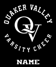 Load image into Gallery viewer, QUAKER VALLEY VARSITY CHEER GLITTER BACKPACK * FOR PURCHASE BY VARSITY CHEERLEADERS ONLY