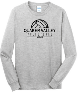*VARSITY FUNDRAISER* QUAKER VALLEY VOLLEYBALL YOUTH & ADULT LONG SLEEVE TEE