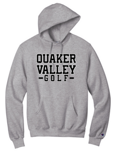 QUAKER VALLEY GOLF CHAMPION BRAND ADULT HOODED SWEATSHIRT- LIGHT STEEL *FUNDRAISER*