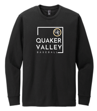 Load image into Gallery viewer, SPRING '26 FUNDRAISER QUAKER VALLEY BASEBALL RINGSPUN YOUTH &amp; ADULT LONG SLEEVE TEE - 4 DESIGN OPTIONS