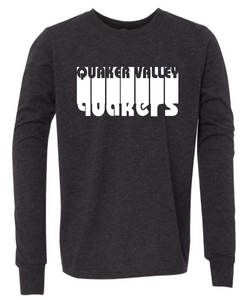 QUAKER VALLEY TRI-BLEND YOUTH & ADULT LONGSLEEVE - CHARCOAL BLACK TRIBLEND