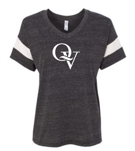 QUAKER VALLEY WOMEN'S ECO-JERSEY V-NECK BLACK