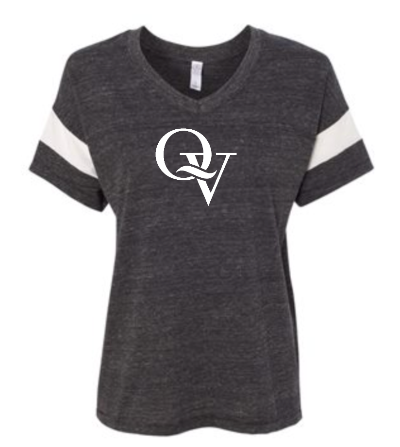 QUAKER VALLEY WOMEN'S ECO-JERSEY V-NECK BLACK