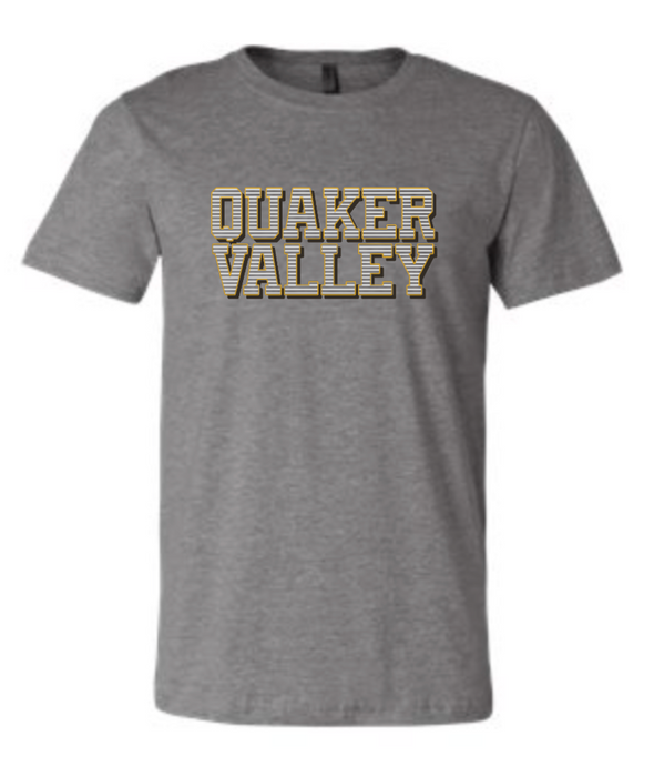 QUAKER VALLEY STRIPE DESIGN YOUTH & ADULT SHORT SLEEVE T-SHIRT