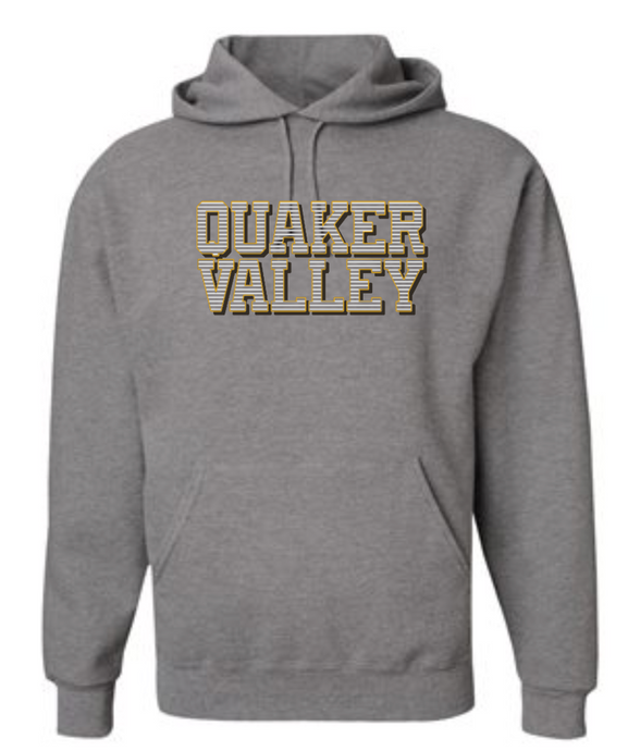 QUAKER VALLEY STRIPE DESIGN YOUTH & ADULT HOODED SWEATSHIRT