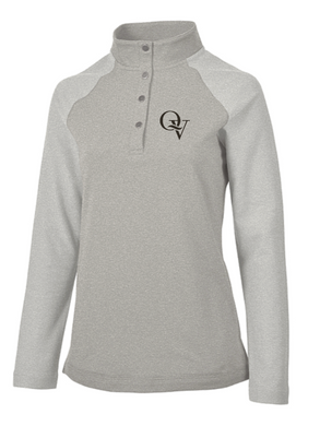 QUAKER VALLEY WOMEN'S EMBROIDERED TERRY KNIT PULLOVER