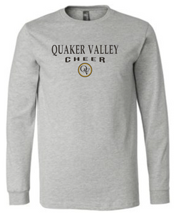 QUAKER VALLEY CHEER 20/21 YOUTH & ADULT LONG SLEEVE TEE -  ATHLETIC GREY