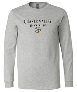 QUAKER VALLEY GOLF 20/21 YOUTH & ADULT LONG SLEEVE TEE -  ATHLETIC GREY