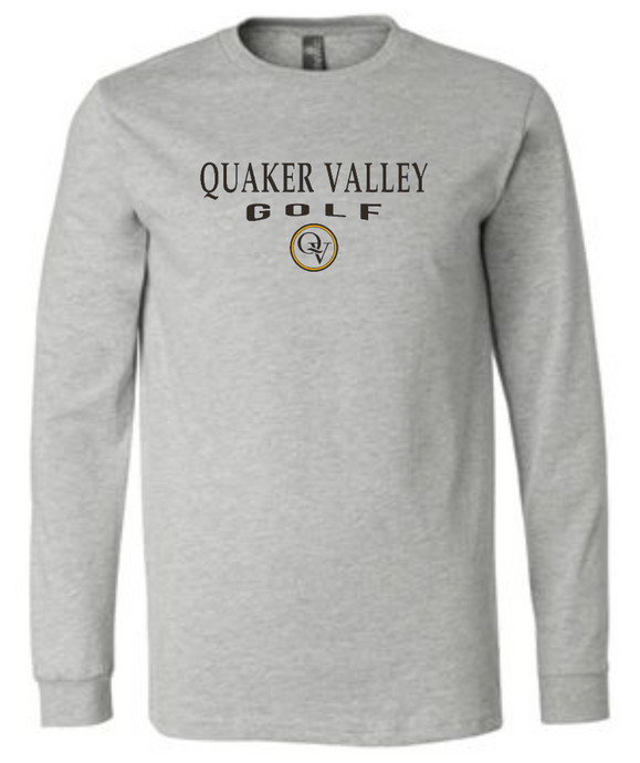 QUAKER VALLEY GOLF 20/21 YOUTH & ADULT LONG SLEEVE TEE -  ATHLETIC GREY