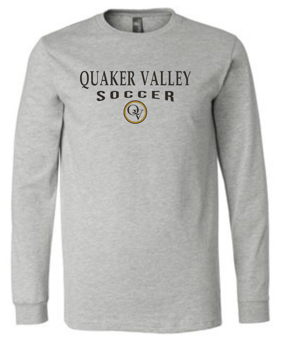 QUAKER VALLEY SOCCER 20/21 YOUTH & ADULT LONG SLEEVE TEE -  ATHLETIC GREY
