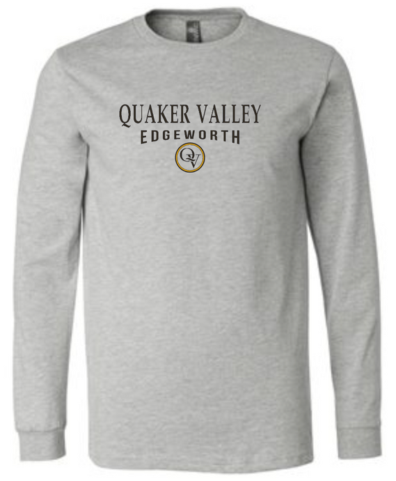 QUAKER VALLEY EDGEWORTH 20/21 YOUTH & ADULT LONG SLEEVE TEE -  ATHLETIC GREY
