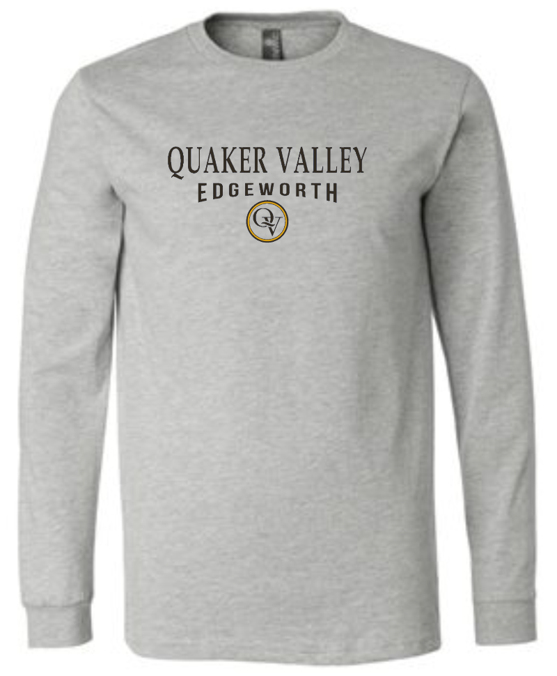 QUAKER VALLEY EDGEWORTH 20/21 YOUTH & ADULT LONG SLEEVE TEE -  ATHLETIC GREY