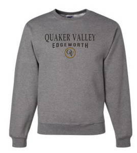 QUAKER VALLEY EDGEWORTH 20/21 YOUTH & ADULT CREW NECK SWEATSHIRT - OXFORD GRAY