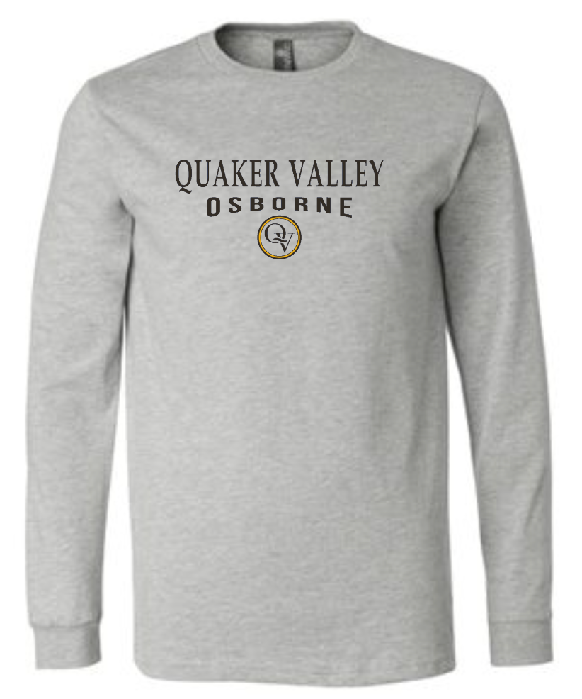 QUAKER VALLEY OSBORNE 20/21 YOUTH & ADULT LONG SLEEVE TEE -  ATHLETIC GREY