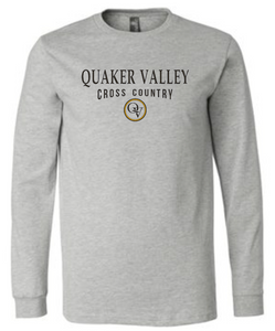 QUAKER VALLEY CROSS COUNTRY 20/21 YOUTH & ADULT LONG SLEEVE TEE -  ATHLETIC GREY