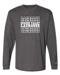 QVMS GIRLS LACROSSE OFFICIAL 2021 FUNDRAISER ITEM - YOUTH & ADULT TRI-BLEND LONGSLEEVE
