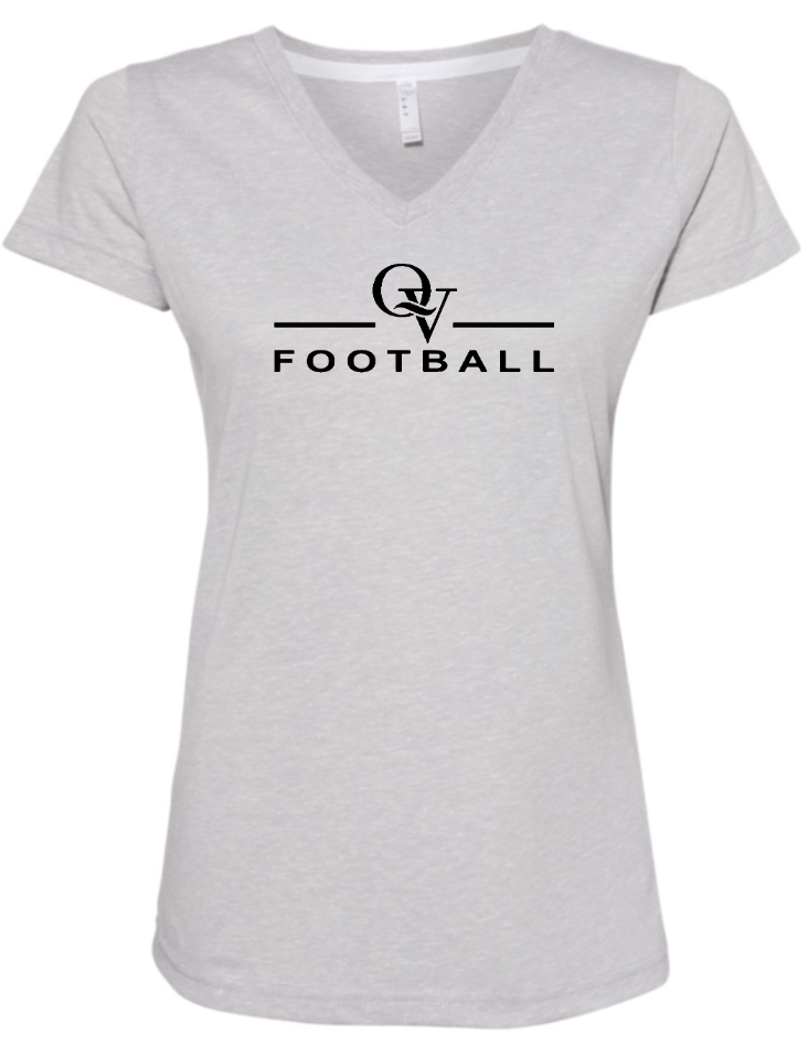 QUAKER VALLEY FOOTBALL WOMEN'S FIT V-NECK SHORT SLEEVE T-SHIRT