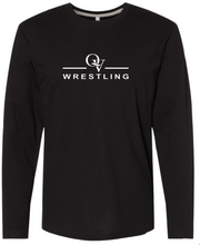 Load image into Gallery viewer, *NEW* QUAKER VALLEY WRESTLING FINE COTTON JERSEY YOUTH &amp; ADULT LONG SLEEVE TEE -  WHITE OR BLACK