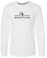 Load image into Gallery viewer, *NEW* QUAKER VALLEY WRESTLING FINE COTTON JERSEY YOUTH &amp; ADULT LONG SLEEVE TEE -  WHITE OR BLACK