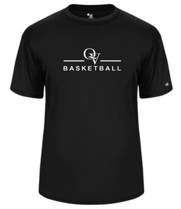 *NEW* QUAKER VALLEY BASKETBALL -  YOUTH & ADULT PERFORMANCE SOFTLOCK SHORT SLEEVE T-SHIRT - WHITE OR BLACK