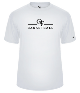 *NEW* QUAKER VALLEY BASKETBALL -  YOUTH & ADULT PERFORMANCE SOFTLOCK SHORT SLEEVE T-SHIRT - WHITE OR BLACK