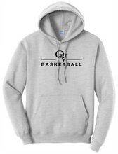 Load image into Gallery viewer, *NEW* QUAKER VALLEY BASKETBALL YOUTH &amp; ADULT HOODED SWEATSHIRT - ATHLETIC HEATHER OR JET BLACK