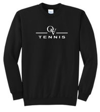 Load image into Gallery viewer, *NEW* QUAKER VALLEY TENNIS YOUTH &amp; ADULT CREWNECK SWEATSHIRT - ATHLETIC HEATHER OR JET BLACK