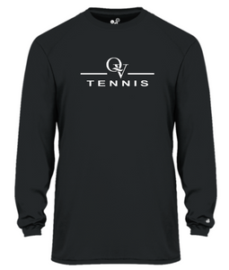 *NEW* QUAKER VALLEY TENNIS -  YOUTH & ADULT PERFORMANCE SOFTLOCK LONG SLEEVE T-SHIRT - WHITE OR BLACK