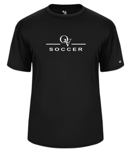 *NEW* QUAKER VALLEY SOCCER -  YOUTH & ADULT PERFORMANCE SOFTLOCK SHORT SLEEVE T-SHIRT - WHITE OR BLACK