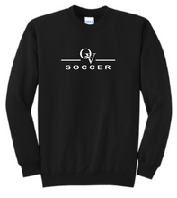 Load image into Gallery viewer, *NEW* QUAKER VALLEY SOCCER YOUTH &amp; ADULT CREWNECK SWEATSHIRT - ATHLETIC HEATHER OR JET BLACK