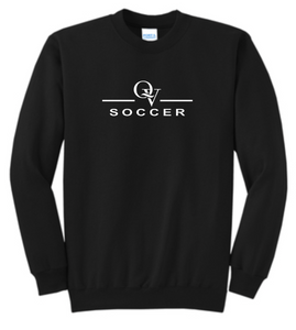 *NEW* QUAKER VALLEY SOCCER YOUTH & ADULT CREWNECK SWEATSHIRT - ATHLETIC HEATHER OR JET BLACK