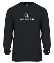 Load image into Gallery viewer, *NEW* QUAKER VALLEY SOCCER -  YOUTH &amp; ADULT PERFORMANCE SOFTLOCK LONG SLEEVE T-SHIRT - WHITE OR BLACK