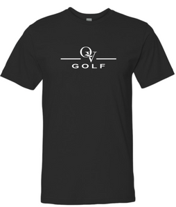 QUAKER VALLEY GOLF FINE COTTON JERSEY YOUTH & ADULT SHORT SLEEVE TEE -  BLACK OR HEATHER