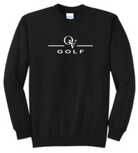 Load image into Gallery viewer, *NEW* QUAKER VALLEY GOLF YOUTH &amp; ADULT CREWNECK SWEATSHIRT - ATHLETIC HEATHER OR JET BLACK