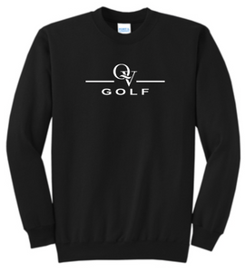 QUAKER VALLEY GOLF YOUTH & ADULT CREWNECK SWEATSHIRT - ATHLETIC HEATHER OR JET BLACK