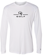 Load image into Gallery viewer, QUAKER VALLEY GOLF -  YOUTH &amp; ADULT PERFORMANCE SOFTLOCK LONG SLEEVE T-SHIRT - WHITE OR BLACK