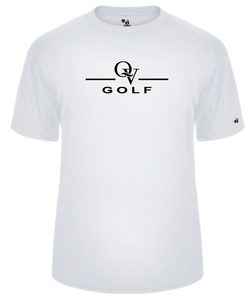 *NEW* QUAKER VALLEY GOLF -  YOUTH & ADULT PERFORMANCE SOFTLOCK SHORT SLEEVE T-SHIRT - WHITE OR BLACK