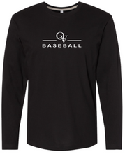 Load image into Gallery viewer, QUAKER VALLEY BASEBALL FINE COTTON JERSEY YOUTH &amp; ADULT LONG SLEEVE TEE -  WHITE OR BLACK