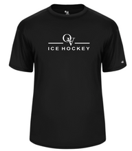 Load image into Gallery viewer, *NEW* QUAKER VALLEY ICE HOCKEY -  YOUTH &amp; ADULT PERFORMANCE SOFTLOCK SHORT SLEEVE T-SHIRT - WHITE OR BLACK