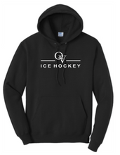 Load image into Gallery viewer, *NEW* QUAKER VALLEY ICE HOCKEY YOUTH &amp; ADULT HOODED SWEATSHIRT - ATHLETIC HEATHER OR JET BLACK